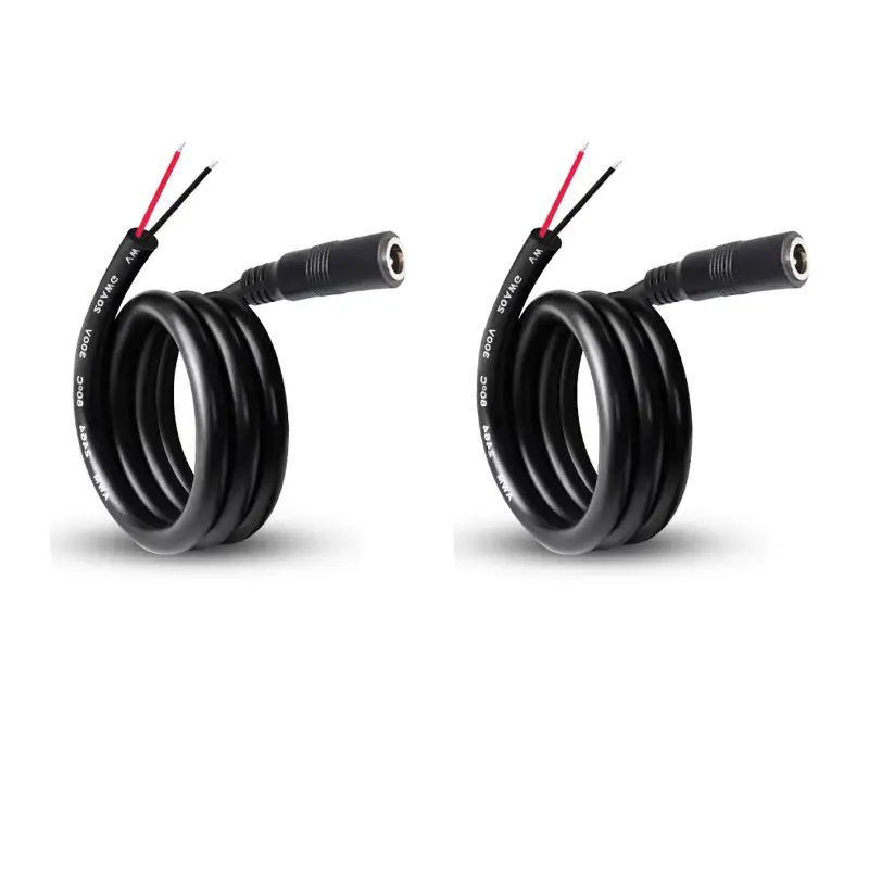 DC5521 UL2464 18AWG dual core wire harness